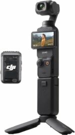 DJI Osmo Pocket 3 Creator Combo, Vlogging Camera with 1” CMOS & 4K/120fps Video, 3-Axis Stabilization, Face/Object Tracking, Mic Included for Clear Sound, UAE Versionsubject tracking, microphone included for clear sound, small camera for shooting