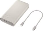 Samsung 20000mAh 45W Battery Pack with Three Type C Ports, Beige