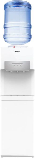 TOSHIBA Top Load Water Dispenser, Hot Cold Ambient Temperature, Floor Standing, 3 Taps Push Buttons, Cooling Capacity 2 Litres - Image 3