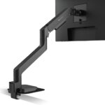 BenQ BSH01 Ergo Monitor Arm, Gas Spring Desk Mount 17–45" up to 20kg, Heavy Duty, Curved Monitor Compatible, Top Clamp/Grommet, No Sag, VESA 75x75/100x100,