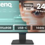 BenQ GW2490C 23.8" 1080p FHD 144Hz IPS Eye-Care Home Office Monitor, USB-C, 1080x1920, Visual Optimiser, Flicker-free,