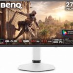 BenQ MOBIUZ EX271QZ 27” 2K QHD Gaming Monitor, 3rd Gen QD-OLED, 500Hz, 0.03ms, HDMI2.1, USB-C,