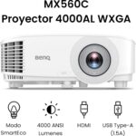 BenQ MX560C XGA Business & Education Projector, DLP, 4000 ANSI Lumens Brightness, 20000:1 High Contrast Ratio, HDMI, USB-A, Upto 15000 Hrs Extra-Long Lamp Life - Image 6