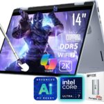 Dell 14 Plus 2-in-1 AI Ready Laptop, 14" 2K Touchscreen, Core Ultra 7 256V(>i9-12900K), Copilot+ PC, Backlit Keyboard, WiFi 7, Thunderbolt 4, Windows 11 Pro