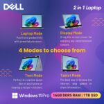 Dell 14 Plus 2-in-1 AI Ready Laptop, 14" 2K Touchscreen, Core Ultra 7 256V(>i9-12900K), Copilot+ PC, Backlit Keyboard, WiFi 7, Thunderbolt 4, Windows 11 Pro - Image 3